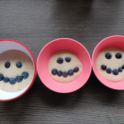 Porridge zum Frühstück.